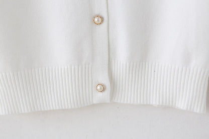 Girls Cardigan Sweater School Uniforms Button Long Sleeve Knit Tops